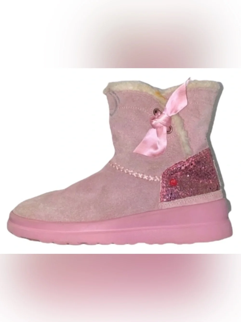 Authentic UGG designer pink suede leather designer boots Sz 6 Euro 37